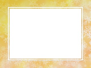 オレンジ色の雪のフレームがある背景素材