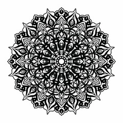 Vector round abstract circle. Mandala style
