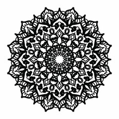 Vector round abstract circle. Mandala style