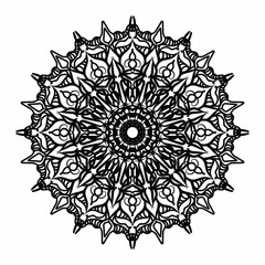 Vector round abstract circle. Mandala style