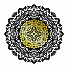 Vector round abstract circle. Mandala style