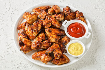 crispy fried chicken wings served on a plate
