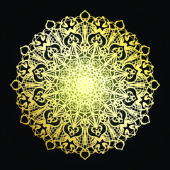 Vector round abstract circle. Mandala style