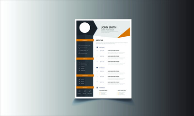 Professional Resume template, CV Template Vector Design