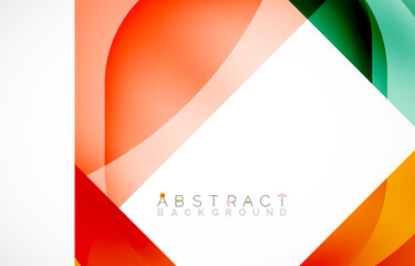 Fototapeta premium Minimal background. Abstract square shape with round corners created with wavy forms. Vector Illustration For Wallpaper, Banner, Background, Landing Page
