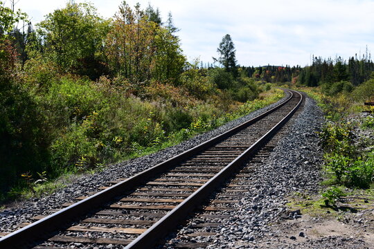 railway tracks in the countryside