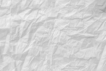 White paper sheet texture background with crumpled wrinkled and rough pattern, empty blank paper page
