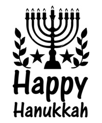 Happy Hanukkah Svg Bundle, Hanukkah SVG/DXF/PNG/Jpeg/Ai Files for Cricut Design, Menorah, Mazel Tov, Love Light Latkes Silhouette Studio
