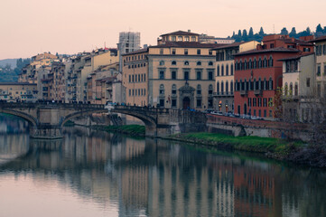 Fototapeta na wymiar View of Florence at dusk