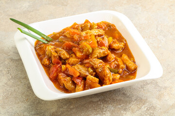 Meat goulash with vegetables