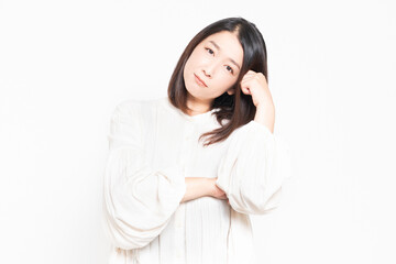 Fototapeta premium 悩み事を抱える主婦