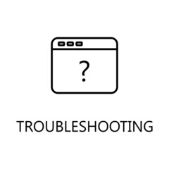 Troubleshooting icon. Trendy flat vector Troubleshooting icon on white background, vector illustration can be use for web and mobile