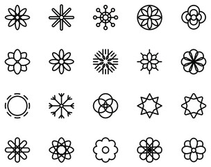 Flower vector on white background.