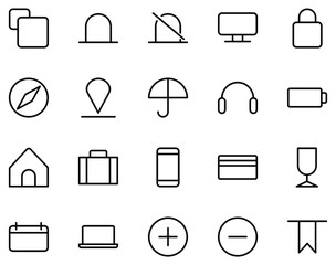 Minimal vector on white background.