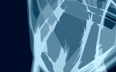 Abstract image with shades of blue. Simplified minimalism in contemporary art.