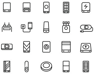 Powerbank vector on white background.