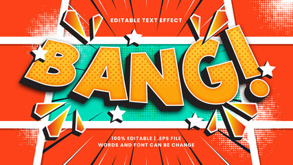 Bang comic text effect editable retro and vintage text style © EkaRangga