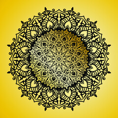 Vector round abstract circle. Mandala style