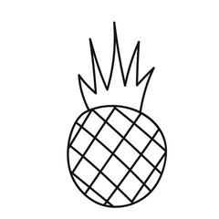 Pineapple icon doodle vector illustration
