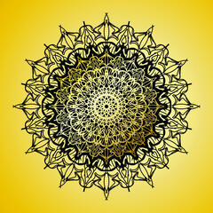 Vector round abstract circle. Mandala style