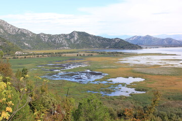 huge, famous lake called skadarsko jezero, Montenegro, Europe