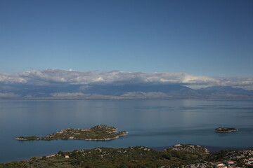 Fototapeta premium beautiful view on lake called skadarsko jezero in Montenegro, Europe 
