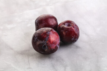Ripe and sweet purple plum