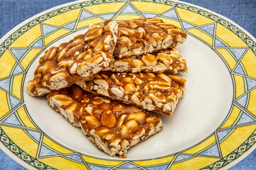 Groundnut Chikki with Jaggery or Peanut Chikki