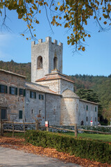 Fototapeta premium Gaiole in Chianti. Siena, Abbazia di San Lorenzo a Coltibuono