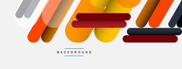 Abstract background. Round shapes, lines compositions on grey backdrop. Vector illustration for wallpaper banner background or landing page