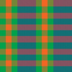 Rainbow Plaid Tartan Checkered Seamless Pattern