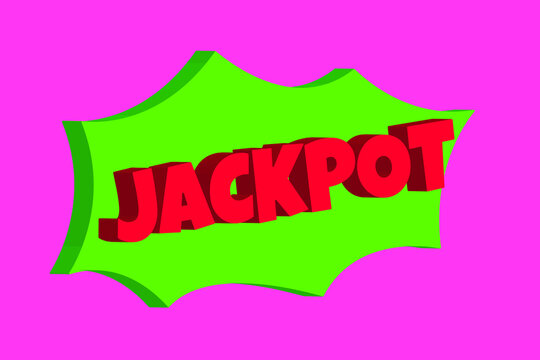 Jackpot 3D model , with a combination of red and green as a supporting element. Images are suitable for use as graphic resources, websites, or gambling lotteries