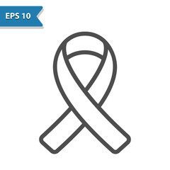 Ribbon - AIDS Ribbon, Cancer Ribbon Icon