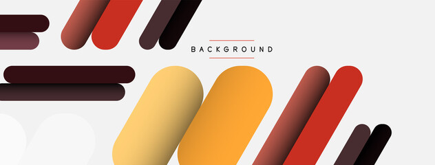 Abstract background. Round shapes, lines compositions on grey backdrop. Vector illustration for wallpaper banner background or landing page