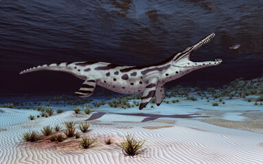 Pliosaurier Kronosaurus auf der Jagd