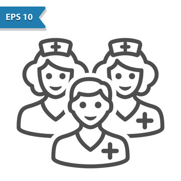 Medical Team - Nurse, Resident, Doctor Icon
