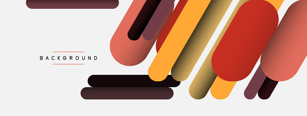 Abstract background. Round shapes, lines compositions on grey backdrop. Vector illustration for wallpaper banner background or landing page