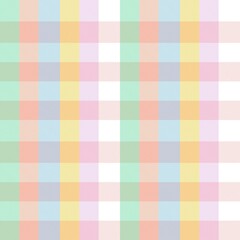 Rainbow Pastel Plaid textured Seamless Pattern