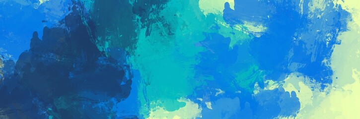 Abstract background painting art with blue and light yellow paint brush for presentation, website, halloween poster, wall decoration, or t-shirt design.