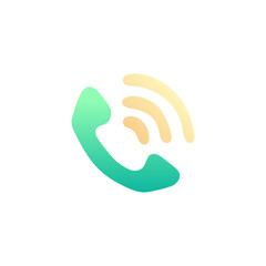 Phone call ringing icon in gradient color style