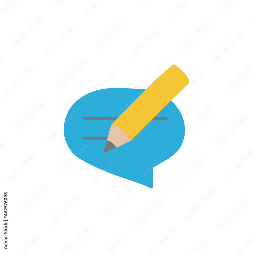 Poster write message icon in color icon, isolated on white background