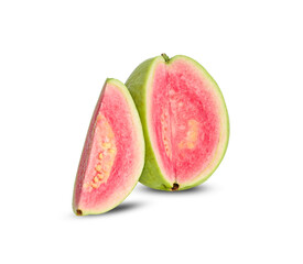 Pink guava fresh on white background