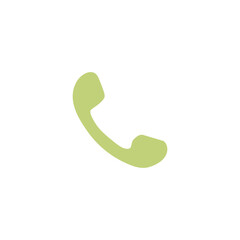 Phone call icon in color icon, isolated on white background 