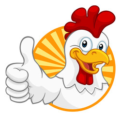 Chicken Cartoon Rooster Cockerel Character