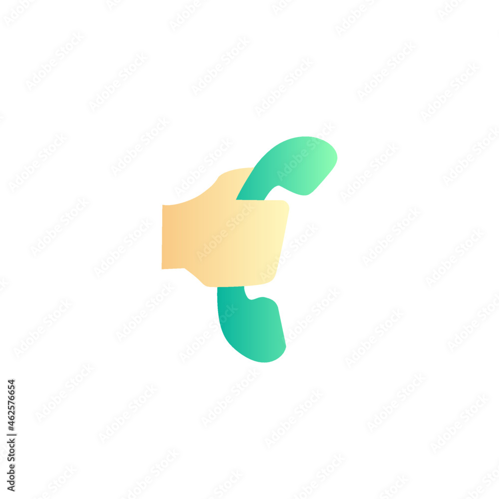 Poster phone call icon in gradient color style