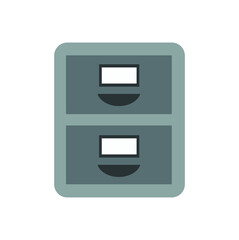 metal file Filing Cabinet vector emoji illustration