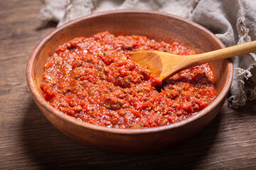 bowl of meat sauce bolognese