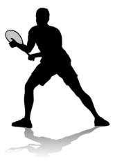 Tennis Silhouette Sport Player Man