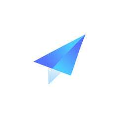  paper plane Message icon in gradient color style