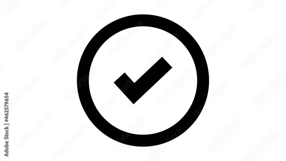 Poster check mark animation icon. suitable for approved project etc. transparent background